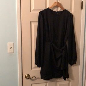 Do + Be black satin dress